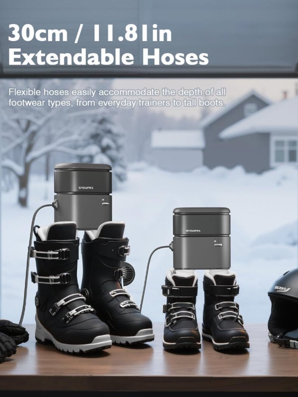 Shoe Dryer,Ski Boot Dryer with Fan Heater,11.8in Extendable Hoses,Rapid Drying,3 - Picture 5 of 7